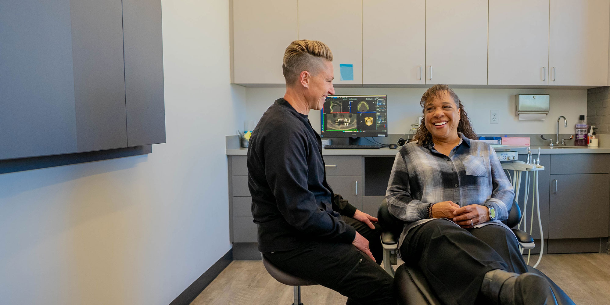 Dentist going over sedation options with Paitent